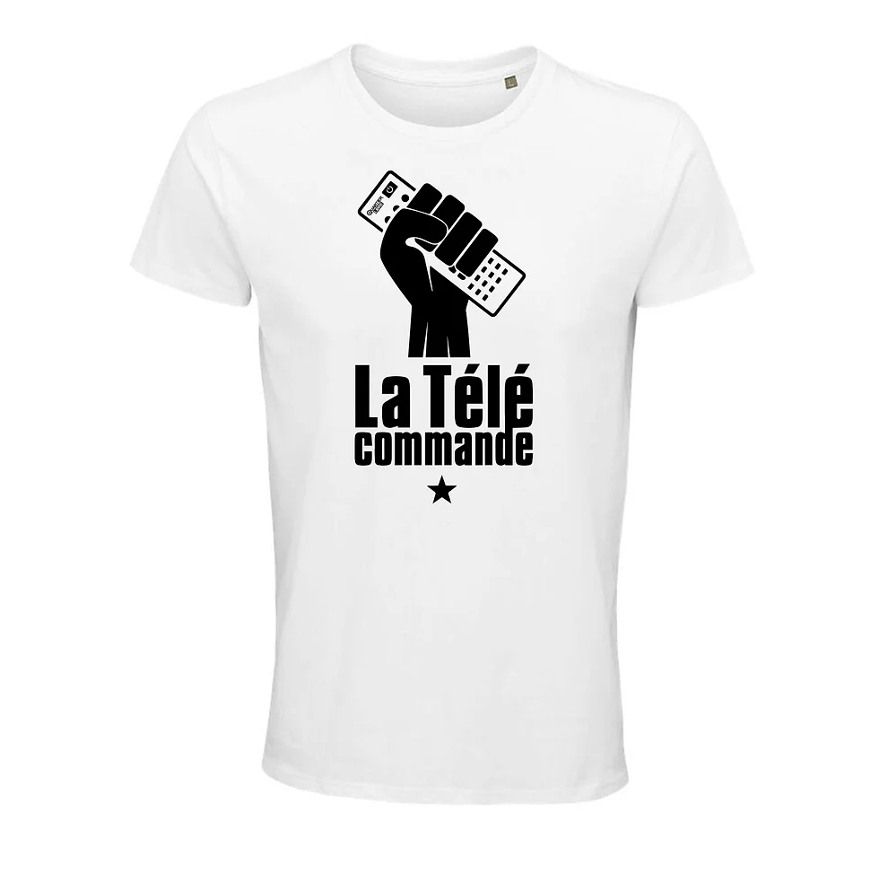T-shirt Quartier Libre TV, modèle La télé commande