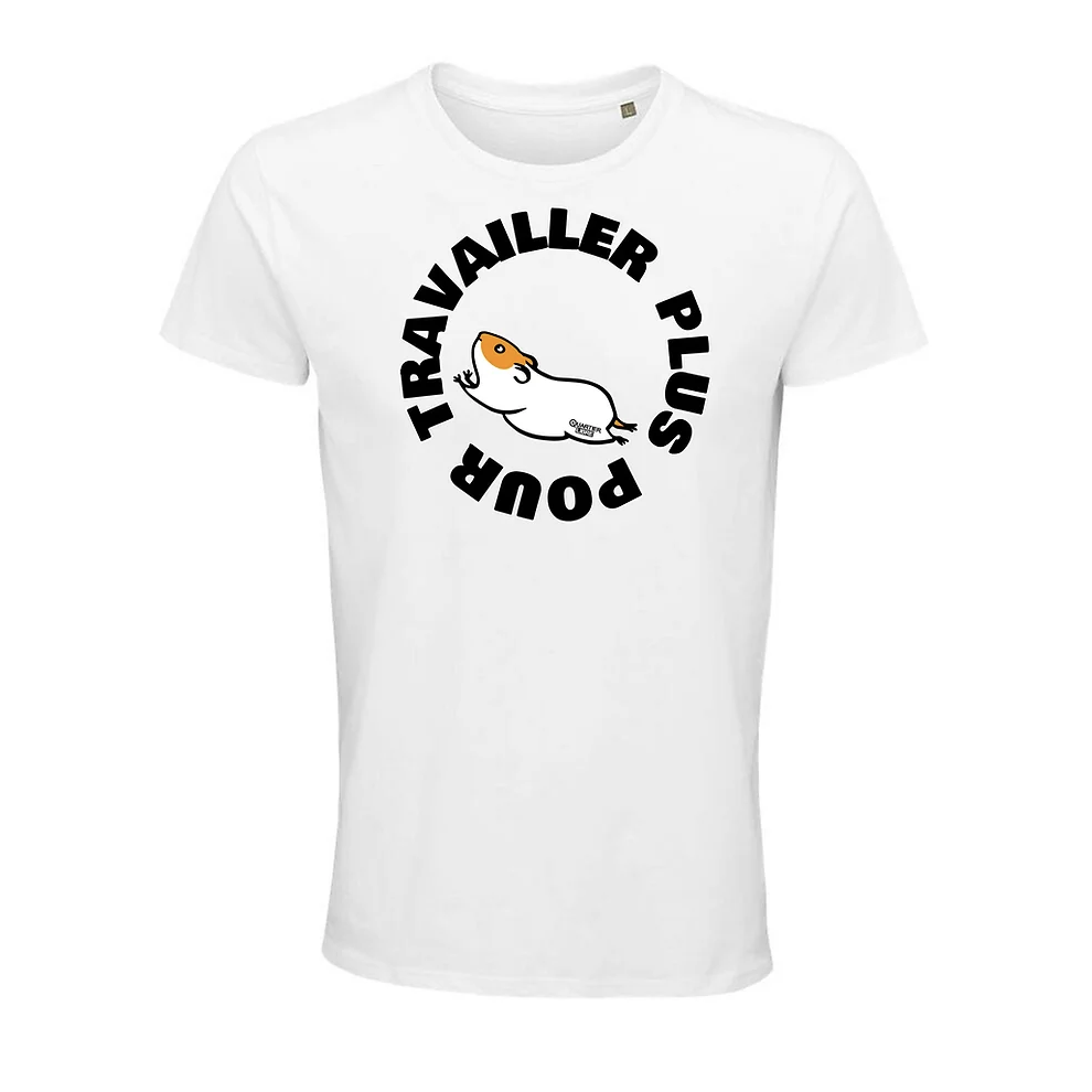 T-shirt Quartier Libre TV, modèle Travailler plus